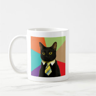 Geschäfts-Katzen-Ratetier Meme Kaffeetasse
