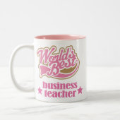 Geschäfts-Lehrer-Geschenk (Welten am besten) Zweifarbige Tasse (Links)