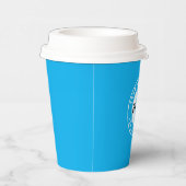 Geschäfts LOGO blau und weiß Professionell   Pappbecher (Rechts)
