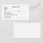 Geschäfts-Logo-Verabredungs-und Empfehlungs-Karten Terminkarte (Vorne/Hinten)