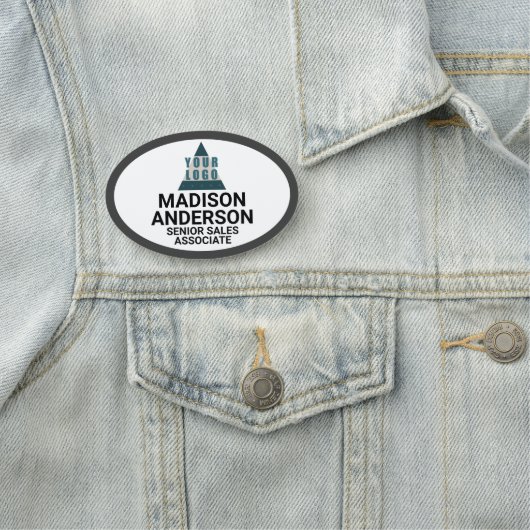 Geschäfts-Logo wählen Ihr Farbkundenspezifisches Namensschild (Beispiel)