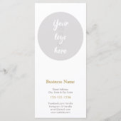 Geschäfts-Menü mit Preisliste Menükarte (Rückseite)