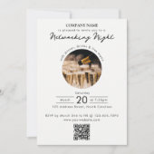 Geschäfts-Netzwerk-Dinner-Event-Foto-QR-Code Einladung (Vorderseite)