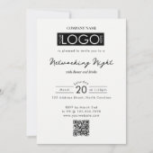 Geschäfts-Netzwerk-Dinner-Event-Logo-QR-Code Einladung (Vorderseite)