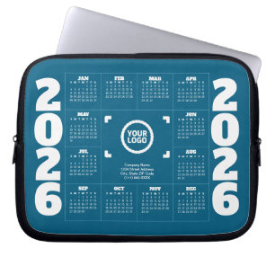 Geschäfts-Promo-Logo 2026 Kalender Laptop-Hülle Laptopschutzhülle