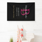 Geschäfts-Promo, Name, Monogramm und Titel auf Sch Banner (InSitu)
