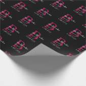 Geschäfts-Promo, Name, Monogramm und Titel auf Sch Geschenkpapier (Ecke)