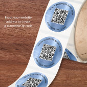 Geschäfts-QR-Code Blau Runder Aufkleber