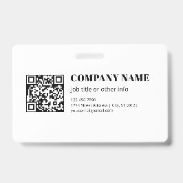 Geschäfts-QR-Code & editierbarer retro-moderner Te Ausweis