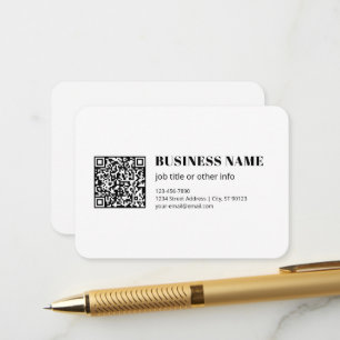 Geschäfts-QR-Code & editierbarer retro-moderner Te Begleitkarte