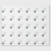 Geschäfts-QR-Code & editierbarer retro-moderner Te Geschenkpapier (Flach)