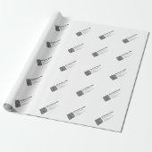 Geschäfts-QR-Code & editierbarer retro-moderner Te Geschenkpapier (Ungerollt)