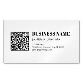 Geschäfts-QR-Code & editierbarer retro-moderner Te Magnetische Visitenkarte