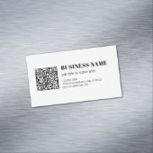Geschäfts-QR-Code & editierbarer retro-moderner Te Magnetische Visitenkarte (Beispiel)