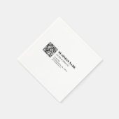 Geschäfts-QR-Code & editierbarer retro-moderner Te Serviette (Ecke)