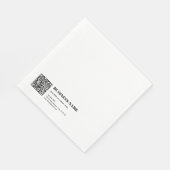 Geschäfts-QR-Code & editierbarer retro-moderner Te Serviette (Ecke)