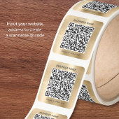 Geschäfts-QR-Code Gold Quadratischer Aufkleber