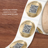 Geschäfts-QR-Code Gold Runder Aufkleber