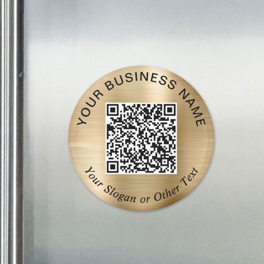 Geschäfts-QR-Code Gold Werbeartikel Magnet