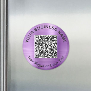 Geschäfts-QR-Code Lila Werbeartikel Magnet