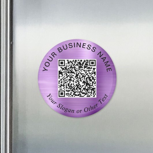 Geschäfts-QR-Code Lila Werbeartikel Magnet