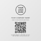 Geschäfts-QR-Code-Logo Fensteraufkleber (Blatt)