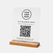 Geschäfts-QR-Code-Logo Klar Acrylschild (Winkel)