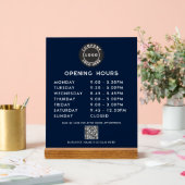 Geschäfts-QR-Code-Logo Moderne Öffnungszeiten Acrylschild (Hochzeit)