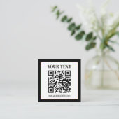 Geschäfts-QR-Code mit oberem und unterem Text, Sch Begleitkarte (Stehend Vorderseite)
