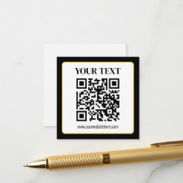 Geschäfts-QR-Code mit oberem und unterem Text, Sch Begleitkarte
