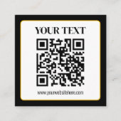Geschäfts-QR-Code mit oberem und unterem Text, Sch Begleitkarte (Vorderseite)