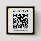 Geschäfts-QR-Code mit oberem und unterem Text, Sch Button (Vorderseite)