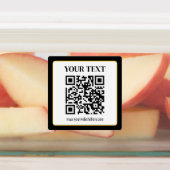 Geschäfts-QR-Code mit oberem und unterem Text, Sch Etiketten (Befestigt)