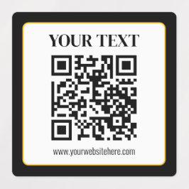 Geschäfts-QR-Code mit oberem und unterem Text, Sch Etiketten