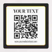 Geschäfts-QR-Code mit oberem und unterem Text, Sch Etiketten (Design 2)