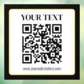 Geschäfts-QR-Code mit oberem und unterem Text, Sch Fensteraufkleber (Blatt 3)