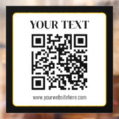 Geschäfts-QR-Code mit oberem und unterem Text, Sch Fensteraufkleber (Blatt 2)