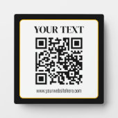 Geschäfts-QR-Code mit oberem und unterem Text, Sch Fotoplatte (Vorderseite)