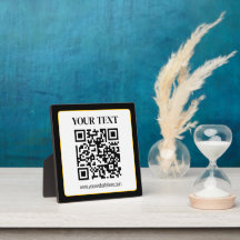 Geschäfts-QR-Code mit oberem und unterem Text, Sch