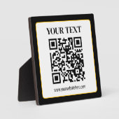 Geschäfts-QR-Code mit oberem und unterem Text, Sch Fotoplatte (Vorderseite)