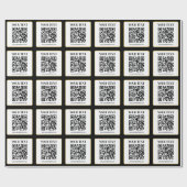 Geschäfts-QR-Code mit oberem und unterem Text, Sch Geschenkpapier (Flach)