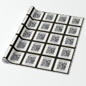 Geschäfts-QR-Code mit oberem und unterem Text, Sch Geschenkpapier (Ungerollt)