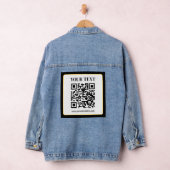 Geschäfts-QR-Code mit oberem und unterem Text, Sch Jeansjacke (Hangar)