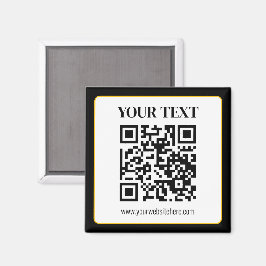 Geschäfts-QR-Code mit oberem und unterem Text, Sch Magnet