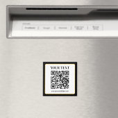Geschäfts-QR-Code mit oberem und unterem Text, Sch Magnet (In Situ (Geschirrspüler))