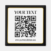 Geschäfts-QR-Code mit oberem und unterem Text, Sch Magnet (Vorne)