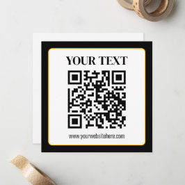Geschäfts-QR-Code mit oberem und unterem Text, Sch Mitteilungskarte