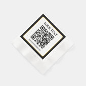 Geschäfts-QR-Code mit oberem und unterem Text, Sch Serviette (Ecke)