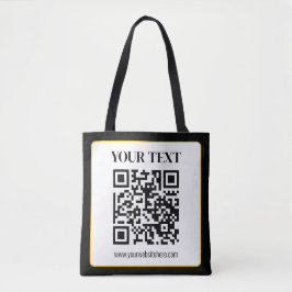 Geschäfts-QR-Code mit oberem und unterem Text, Sch Tasche