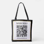 Geschäfts-QR-Code mit oberem und unterem Text, Sch Tasche (Rückseite)